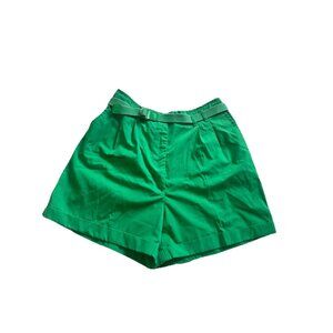 Vintage Yellow Cab Co YCC Green High Waist Shorts 80s Size 15 (small)